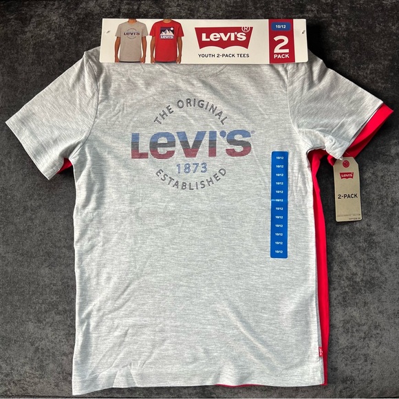 NWT Levi's Boys 2 Pack Graphic Tee Size 10/12 - Picture 1 of 7